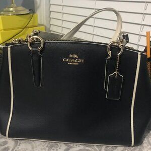 High Quality leather Navy blue Coach purse